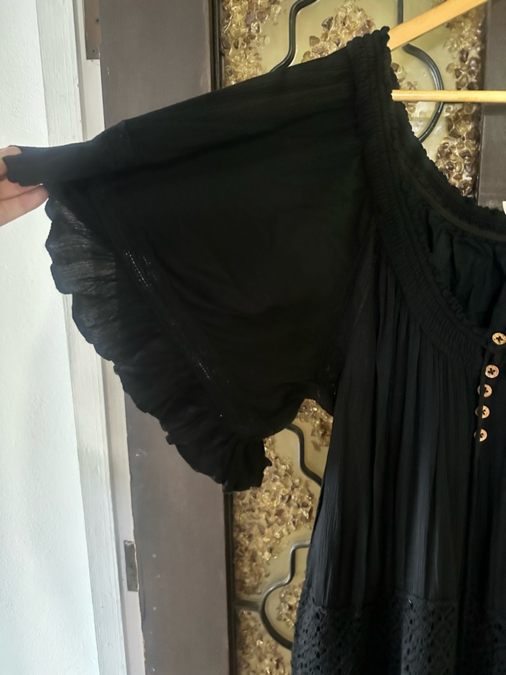 Free People Dream On Maxi Dress - Elegant Crochet Detail - Picture 7 of 7
